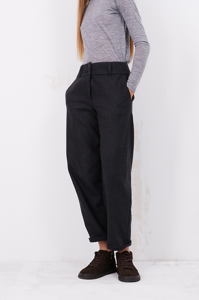 Штани балон на підкладці графіт (БР89)